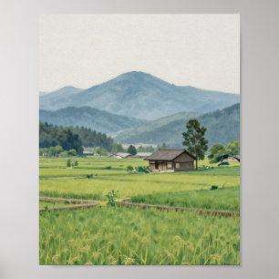 Poster Ecos da Colheita: Uma Casa de Fazenda Solitária An