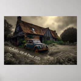 Poster Ecos De Uma Arte De Conceito De Espaço Liminal Da 