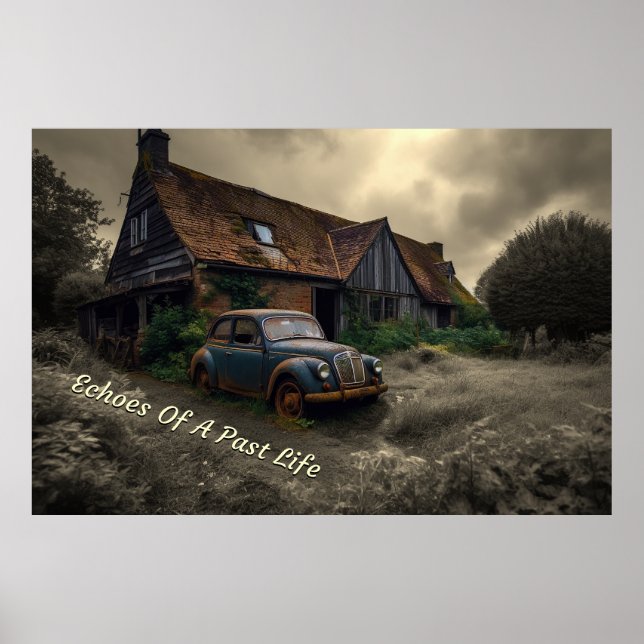 Poster Ecos De Uma Arte De Conceito De Espaço Liminal Da  (Frente)