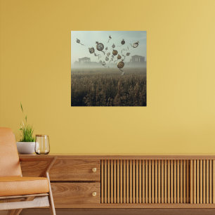 Poster Ecos do Tempo – Relógio de Bolso Surreal e Arte de
