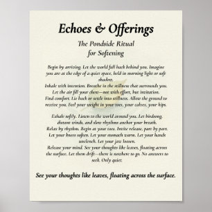 Poster Ecos e ofertas Ritual do Lado da Lança