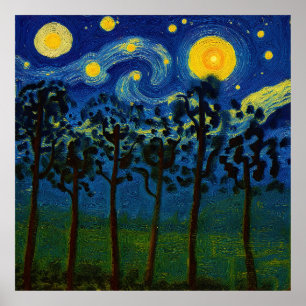 Poster Ecos Florestais do Infinito - Uma Paisagem Florest