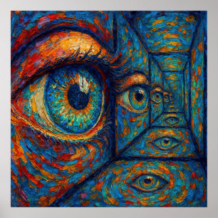 Poster "Ecos na Íris" - Um Retrato Surreal