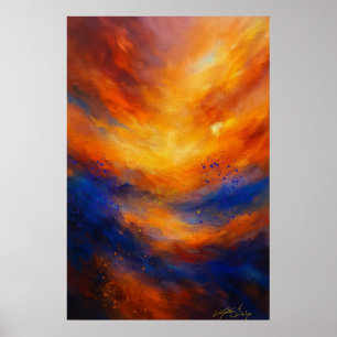 Poster Ecos Sob a Chama Abstrata