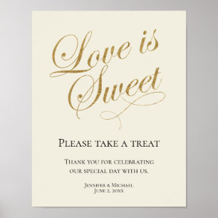 Póster Ecru e o ouro, amor são doces, tomam um favor do