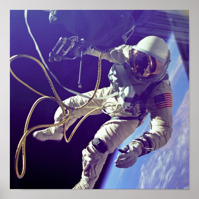 Póster Ed White First American Spacewalker Fotografia (Frente)