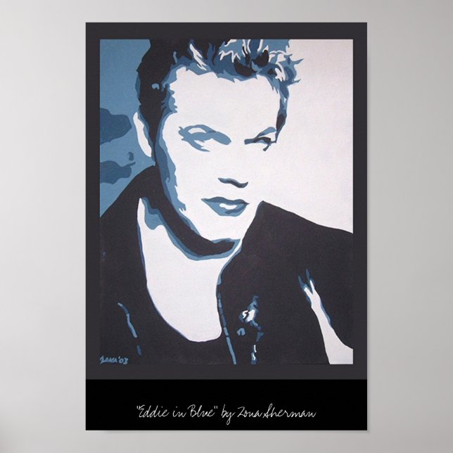 Póster Eddie em azul (Frente)