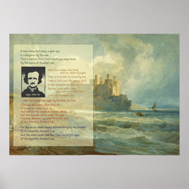 Póster Edgar Allan Poe Annabel Lee (Frente)
