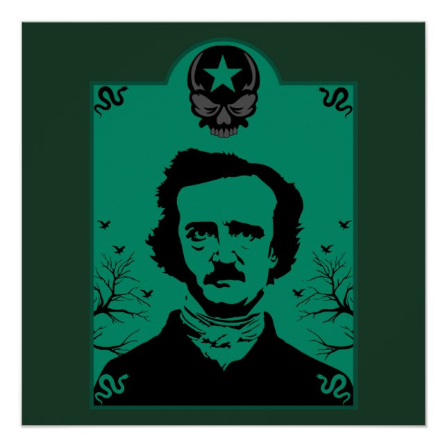 Póster Edgar Allan Poe Art Gift (Frente)