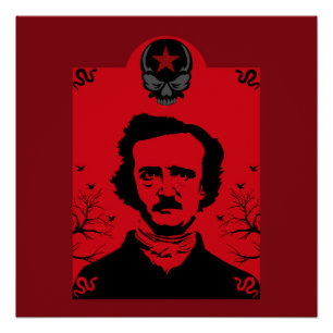 Póster Edgar Allan Poe Black Raven