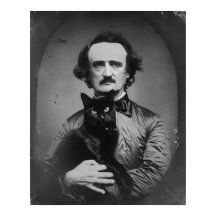 Edgar Allan Poe com o Gato Negro