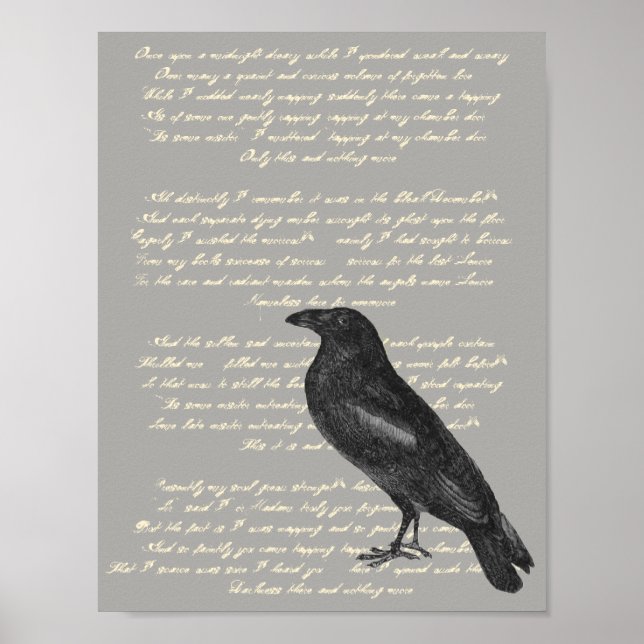 Poster Edgar Allan Poe "Corvo" (Frente)