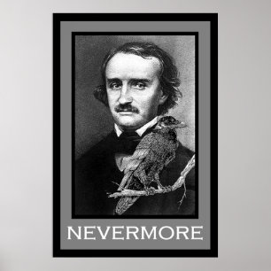 Póster Edgar Allan Poe e corvo