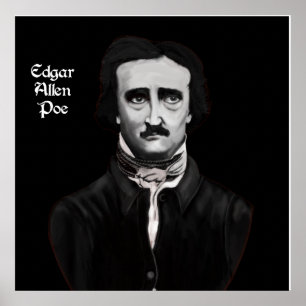 Póster Edgar Allan Poe em canvas