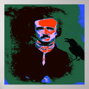 Póster Edgar Allan Poe Pop Art Retrato