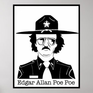 Póster Edgar Allan Poe (Preto a Branco)