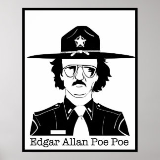 Póster Edgar Allan Poe (Preto a Branco)