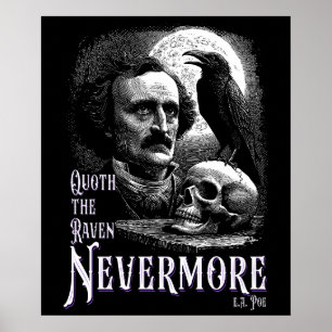 Poster Edgar Allan Poe's Raven Nevermore