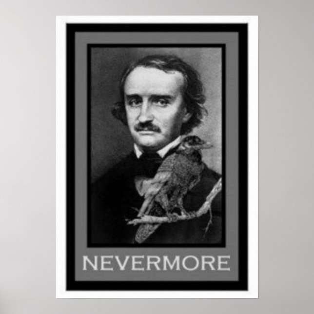 Póster Edgar Allen Poe e Raven (Frente)