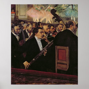 Póster Edgar Degas   a orquestra da ópera, c.1870