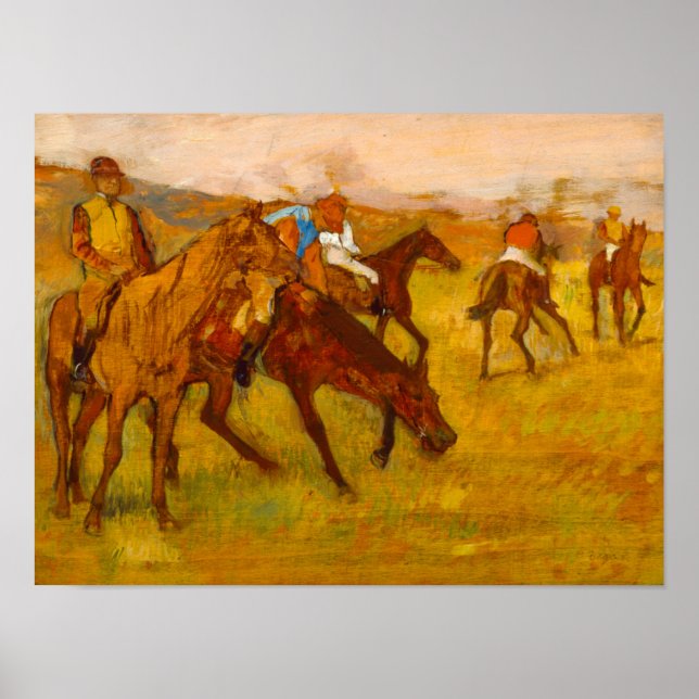 Poster Edgar Degas Antes da Corrida (Frente)