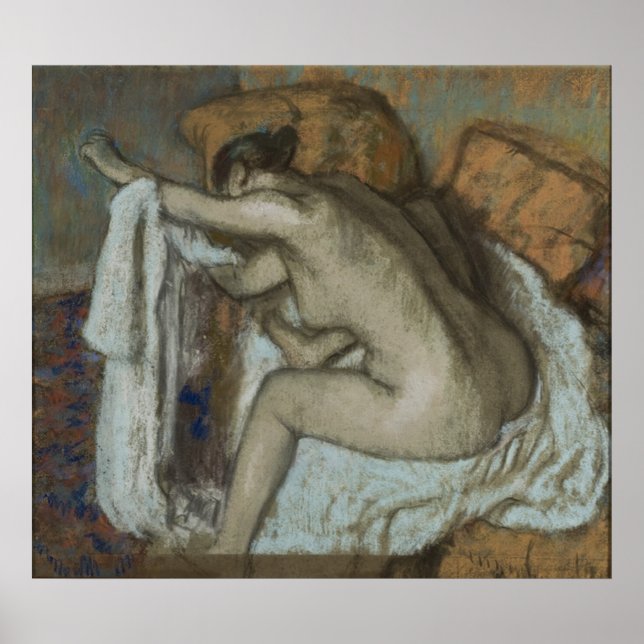 Poster Edgar Degas - Arma Esquerda Secadora de Mulher 188 (Frente)