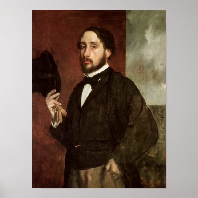 Póster Edgar Degas | Autorretrato, c.1862 (Frente)