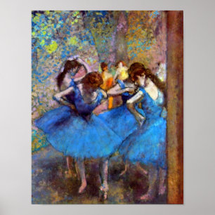 Póster Edgar Degas - Bailarinas em Azul - Amante da Dança