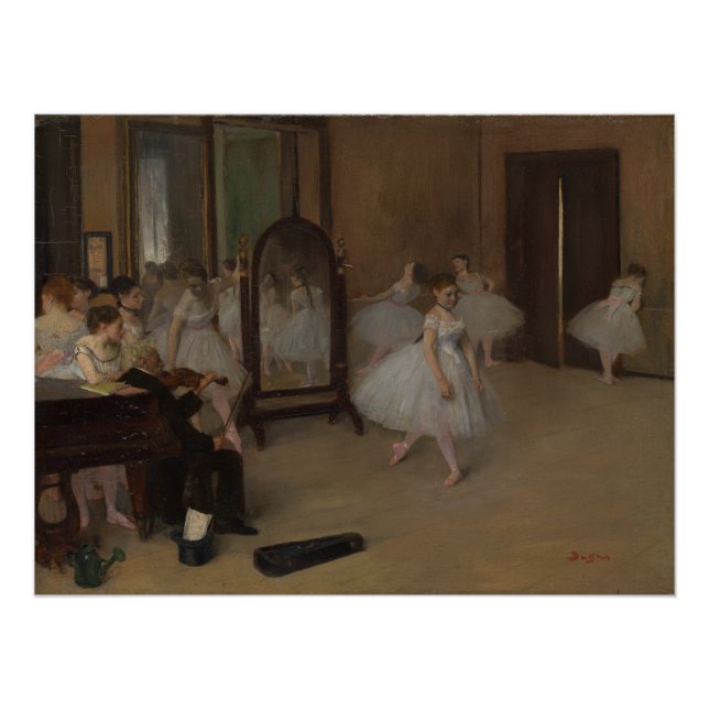 Póster Edgar Degas | Balé de classe dançante (Frente)