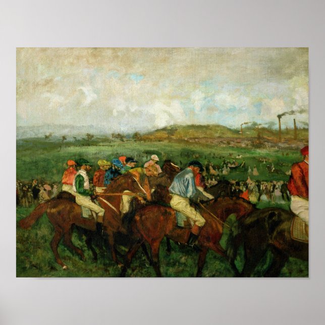 Poster Edgar Degas | Cavalheiros, antes da partida (Frente)