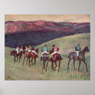 Póster Edgar Degas - cavalos de raça que treinam 1894