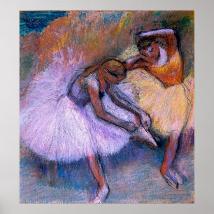 Poster Edgar Degas - dança 1898 Pastel do balé de dois