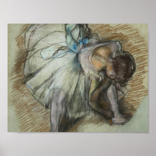 Poster Edgar Degas - Dançarina Ajustando Seu Calçado