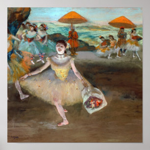 Poster Edgar Degas - Dançarina com Buquê, Curvando-se no
