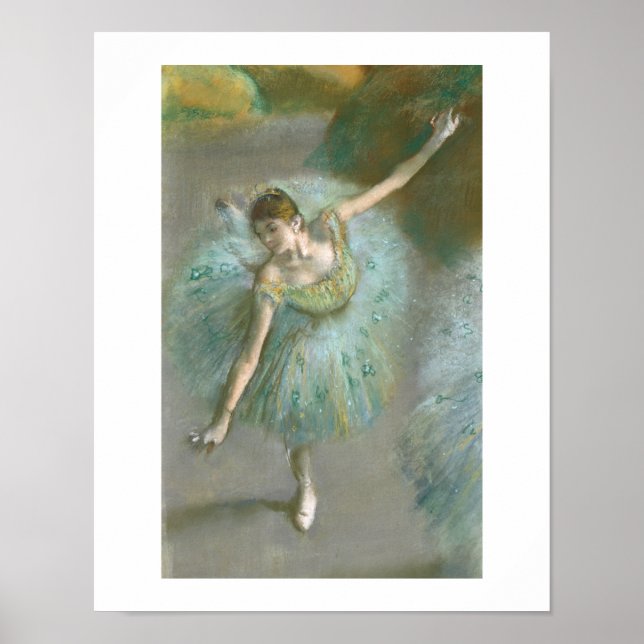 Poster Edgar Degas | Dançarina em verde (Frente)