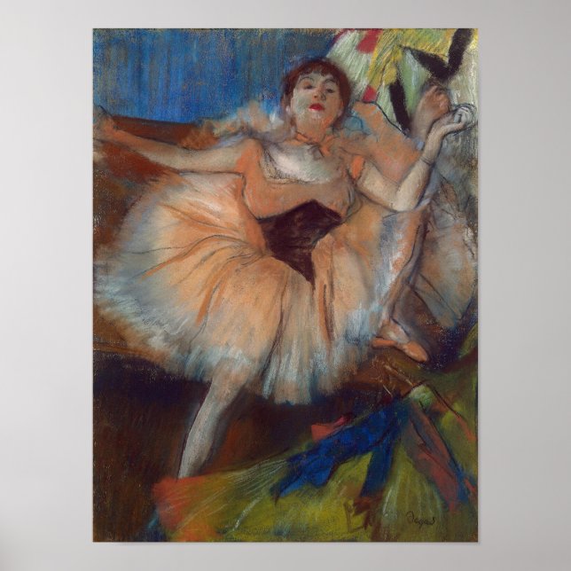 Póster Edgar Degas | Dançarino sentado, 1879-80 (Frente)