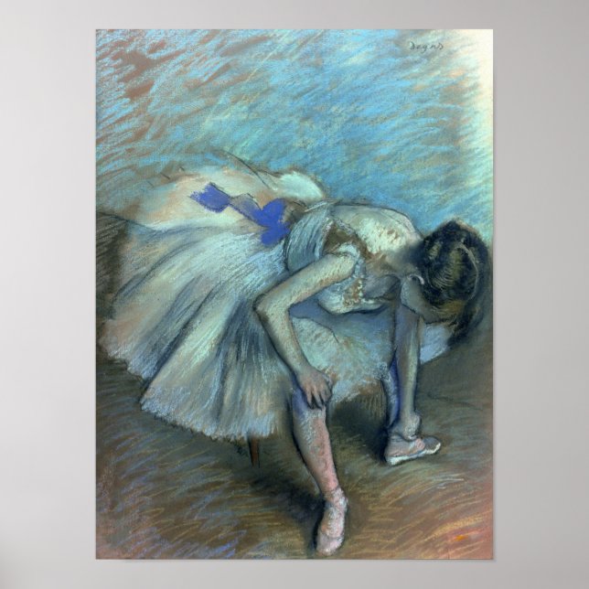 Poster Edgar Degas | Dançarino sentado, c.1881-83 (Frente)