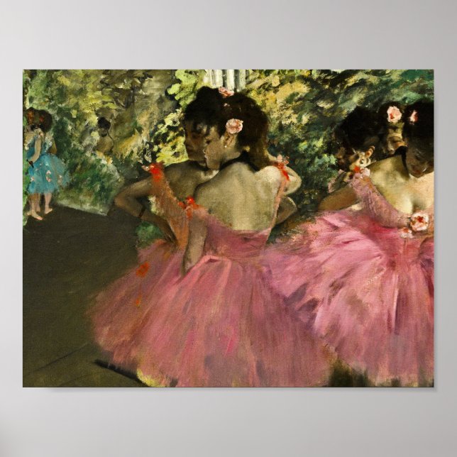 Póster Edgar Degas - Dançarinos A Rosa (Frente)