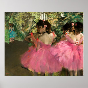 Poster Edgar Degas - Dançarinos a rosa