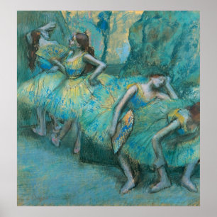 Póster Edgar Degas - dançarinos de balé no Pastel das