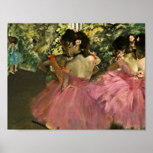 Póster Edgar Degas - Dançarinos De Rosa