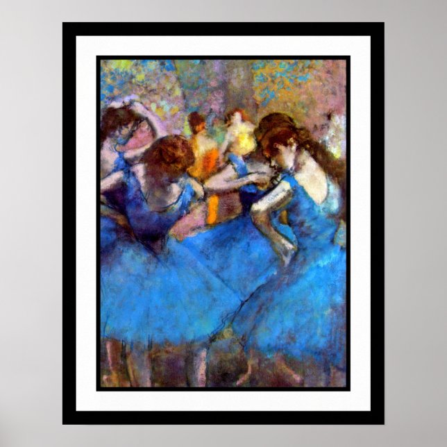 Póster Edgar Degas - Dançarinos Em Blue - Balé Dance Love (Frente)
