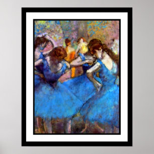 Póster Edgar Degas - dançarinos no azul - amante da dan