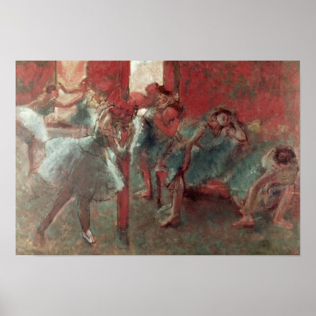Poster Edgar Degas | Dançarinos no ensaio, 1895-1898 (Frente)