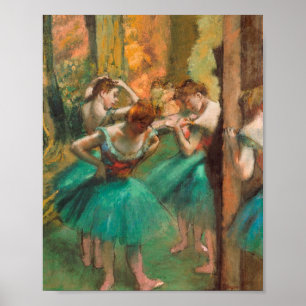 Poster Edgar Degas - Dançarinos, Rosa E Verde