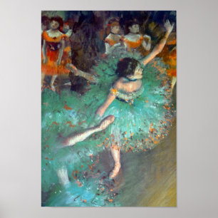Póster Edgar Degas - dançarinos verdes - dança do balé