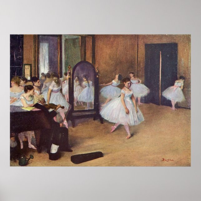 Poster Edgar Degas - Dance Hall 1872 dançarina bailarina  (Frente)