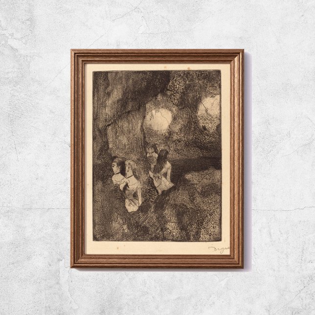 Poster Edgar Degas Dancers No Esboço Das Asas (Edgar Degas Dancers In The Wings Sketch Art Poster
)