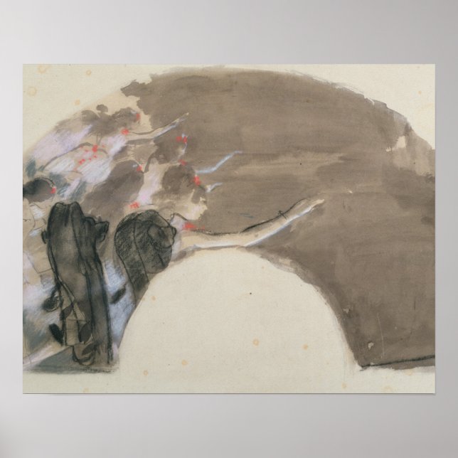 Póster Edgar Degas | Desenho para ventilador, c.1879 (Frente)