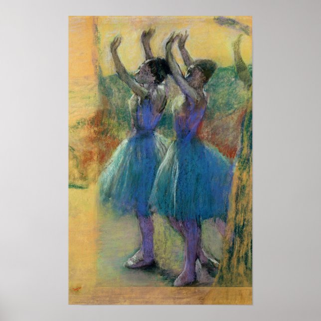 Poster Edgar Degas | Dois Dançarinos Azuis (Frente)